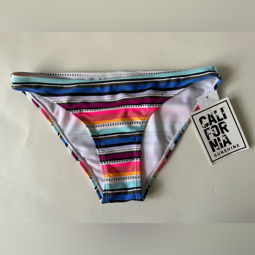 California Sunshine Striped Bikini‎ Bottom
